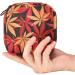 Menstruation Pad Bag with Zipper | Women's Tampon & Napkin Collection Bag | Stylish Red Maple Leaves Design - Buy Online on GoSupps.com