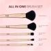 Expressions 6pc Rose Gold Makeup Brush Set - Precious Metal Brushes in Metallic Zipper Pouch for Flawless Application - Buy Online on GoSupps.com