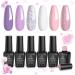 Beetles Gel Nail Polish Set - Romantic Garden Collection (6 Colors) | Pink, Purple, Glitter, White | Soak Off, LED Lamp Cured Manicure Kit - Buy Online on GoSupps.com