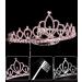 Hapdoo Pink Princess Headbands with Comb for Women Girls Rhinestone Diadem Bridal Headband for Wedding Birthday Prom Party - Buy Online on GoSupps.com