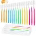 Newtay Disposable Toothbrushes 150 Pcs - Individually Wrapped Travel Size Soft Bristle Toothbrush Set - Medium Manual Brush Pack - 5 Colors (Blue, Green, Orange, Red) - Buy Online on GoSupps.com
