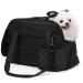 Happy Hachi carrier bag dog and cats dog bag for small dogs with shoulder strap and fleece matte portable luggage rack mesh mesh breathable cat carrier pocket up to 7 kg (black)