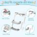 Potty Training Seat with Anti-Slip Step Ladder - Toddler Toilet Seat for Kids - Grey - Buy Online on GoSupps.com