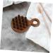 Hoement Ridge Head Massager & Wooden Comb for Scalp Massage | Wide Tooth Comb for Curly Hair | Portable Brown Hair Care Tool - Buy Online on GoSupps.com