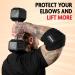 Dmoose Elbow Bandages for Weightlifting & Cross-Training | 40 Nylon Support - Black & Red (1 Pair) | Ideal for Men & Women - Buy Online on GoSupps.com