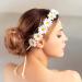SWYSGS Sunflower Crown Daisy Hair Ring Bride Headpiece Crown Adjustable Hair Ring (White) - Buy Online on GoSupps.com