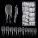 Carehabi 500 pieces wrong nail acrylic nail tip with storage case for nail studios and DIY nail art at home 10 sizes (half -matted) 1 piece (500 pack)