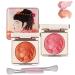 Soft embossed cheek powder blush palette embossed cheek blush matte face powder blush palette natural makeup radiant finish(Combination Pack)