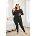 IN'VOLAND Womens Plus Size Thermal Long Johns Set - Fleece Lined 2 Piece Underwear Pajama Set Black 24 Plus - Buy Online on GoSupps.com