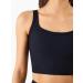 KIKIWING Seamless Sports Bra for Women | Longline Ribbed Crop Top Tank | Fitness Medium Black - Buy Online on GoSupps.com