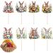Holdes Easter Eggs Cupcakes Toppers | Easter Bunny Cupcake Toppers - Wafer Rice Paper Cake Toppers Dessert Toppers for Birthday Party Decorations - Buy Online on GoSupps.com