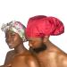 TTAT Extra Large Waterproof Shower Cap for Braids, Dreadlocks, Afro Hair - Adjustable, Washable, Reusable - Ideal for Home, Spa, Salon - Maroon - Buy Online on GoSupps.com