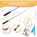Nobleza Cat Feather Toys - Interactive Cat Toy with Retractable Wands and Bell - 12 PCS Refills Included - Buy Online on GoSupps.com