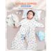 MOXTOYU 100% Cotton Baby Sleeping Bag 2.5 Tog with Detachable Sleeves and 2-way Zipper - Pink Love Design, Size L (12-18M) - Perfect Baby Gift and Essential for Newborns - Buy Online on GoSupps.com