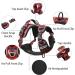 Adjustable No-Pull Dog Harness | Heele Chest Harness for Medium Dogs | Reflective & Breathable Design | Comfortable Padded Handle | Black-Red Size M (Chest 38-71cm) - Buy Online on GoSupps.com