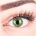 Jasmine Green Silicone Comfort Contact Lenses - Opaque Natural Look - 1 Pair with Container - -3.00 Diopters 14.00mm Diameter - Buy Online on GoSupps.com