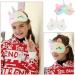 Cute Unicorn Sleep Mask Set - 4 Pcs Soft Plush Blindfold Eye Covers for Women, Girls, Kids - Style5 - Buy Online on GoSupps.com
