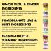 Happy Inside Gut Health Drink | Prebiotic Natural Ingredients | Vegan | High Fibre | Immunity Boost | Lemon Yuzu & Ginger Flavour | 12 Cans x 250ml - Buy Online on GoSupps.com