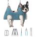 Supet Pet Grooming Hammock Harness for Cats & Dogs, Relaxation Dog Grooming Hammock Restraint Dog & Small Animal Leashes Sling for Grooming Dog Grooming Helper for Nail Trimming Clipping Grooming S( Legs Spacing:6.7"-10.5" / Max W:35LBS ) Coral blue