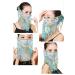 Face Veil Belly Dance Costume | Sky Blue Mesh Face Veil with Beads | Halloween Accessory - One Size - Buy Online on GoSupps.com