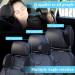 Adjustable Car Headrest for Kids & Adults - 180 Breathable Leather Neck Support for Long Trips (Black) - Buy Online on GoSupps.com