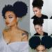 Hair Bun Hairpiece for Women Brazilian Updo Afro Puff Human Hair Bun Chignon Hairpiece Short Drawstring Ponytail Kinky Curly Clip in Non-Remy Hair Ponytail Extensions Hair Chignons(6inch) - Buy Online on GoSupps.com