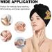Cool Thunder Cheesy Pizza Microfiber Hair Towel Wrap for Women - Super Absorbent 10x26 Inch Hair Turban with Button - Buy Online on GoSupps.com