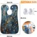 Abstract Starry Night Beard Bib Apron - Best Beard Hair Catcher for Men | Perfect Father's Day & Christmas Gift for Dad | Includes 2 Suction Cups - Buy Online on GoSupps.com