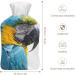 Blue Parrot Hot Water Bottle with Plush Cover - Hand Warmer for Adults & Kids - 26.5x15.3cm - Buy Online on GoSupps.com