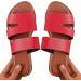Fanelod Flat Summer Sandals for Women | Comfortable Open Toe Rubber Sandals | Leisure Beach Shoes in Red - 40 EU - Buy Online on GoSupps.com