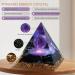 Hopeseed Orgone Pyramid - Amethyst & Obsidian Healing Crystal for Positive Energy, Stress Reduction, Chakra Reiki, and Meditation - Attracts Luck and Success - Buy Online on GoSupps.com