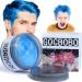 Temporary Hair Color Wax Blue Unisex Natural Hair Color Washable Modeling Wax for Party Cosplay Halloween (4.23 oz)