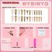 Buy Long Almond Stiletto Press-On Nails | Gold Rhinestone & Glitter Designs - Chrome Fake Nails for Women - Buy Online on GoSupps.com