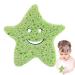 Toseky Kids Bath Sponge | Soft Baby Body Wash Scrubber Wood Pulp Sponge | Shower Sponge Dead Skin Remover Cute Shower Brush Bath Supplies for Toddler Kids Baby Green