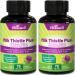 Focuswell Milk Thistle Extract 380 mg 80% Silymarin Liver Cleanse & Repair Supplement Digestion Support with Goji Berry & Zinc - 140 Veggie Capsules 70 Count (Pack of 2)