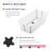 Stokke Flexi Bath X-Large  White - Spacious Foldable Baby Bathtub - Lightweight & Easy to Store - Convenient to Use at Home or Traveling - Best for Ages 0-6 X-Large White - Buy Online on GoSupps.com