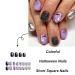 Premium Halloween Press on Nails - Short Black & Purple Ghost & Bat Designs - Full Cover 24 Pcs Easy Glue-On Nails for Women - Buy Online on GoSupps.com