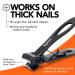 KOHM Heavy Duty Nail Clippers for Thick Nails - Professional Fingernail and Toenail Clippers for Men, Women & Seniors - Black Curved Design - Buy Online on GoSupps.com