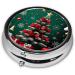 Portable Metal Pill Box - Christmas Trees & Presents Design 3-Compartment Travel-Friendly Hinged Fastening Ideal for Small Pills - Buy Now - Buy Online on GoSupps.com