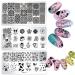 LoveOurHome 5pc Nail Art Stamping Kit - Plant, Flower, Animal Designs | Rhinestones, Glitter, Stamper & Scraper Included - Salon Quality Nail Templates for DIY Manicure - Buy Online on GoSupps.com