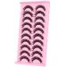 Sky High 3D Volume D Curl False Eyelashes - 10 Pairs Pack | Russian Strip Lashes 15mm Crisscross Fluffy Extension | Faux Mink - Buy Online on GoSupps.com