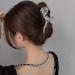 Metal Rose Flower Claw Clip - Non-Slip Large Headdress for Women and Girls - Silver Hair Claw for Thick Hair - Hair Accessories for Styling - Buy Online on GoSupps.com