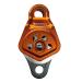 S.E.PEAK 30kN Upgraded Rescue Double Pulley Sheave with Swing Plate,CE High Strength Pulley for Backyard Zipline,Climbing, Rock Rescue Lifting, Hauling, Fit Rope up to 13 mm/Holds Up to 6750lbs,Orange 30 Orange 1