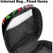 Womens Napkin Storage Bag | Tropical Black Flowers | Portable Menstrual Cup & Bandages | Ideal for First Periods | International Shipping - Buy Online on GoSupps.com