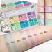 8 Color Face Highlighter Palette - Shimmer & Holographic Eyeshadow - Multichrome Glitter for Makeup Highlight & Contour - Buy Online on GoSupps.com