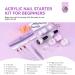 Saviland Acrylic Nail Kit for Beginners - 3 Colors Powder & Liquid Set with Nail Brush & Tools - DIY Nail Extension & Manicure Gift - 02 with Practice Fingers - Buy Online on GoSupps.com