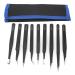 Duckettes set 9PCs tweezers set made of stainless steel slide -resistant with pointed curved tips tweezers set for repairing mobile phones