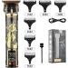 LCD Electric Hair Clipper T9 - Rechargeable Vintage Trimmer for Men | Professional Barber Shaver - Platinum Medusa - Buy Online on GoSupps.com