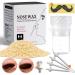 Nose Wax Kit Nose Wax 100g for Men & Women Nose Hair Removal Wax Hair Wax with 20 Applicators 10 Containers Nose Wax Quick Easy Nose Hair Wax Kit (10-20 Times Usage)