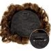 Eree Hair Short Curly Human Hair Topper 4.7x5" Topper Hair Piece Top Cilp in Human Hair Extensions Wavy Women Toupee Human Hair Wiglet Hairpiece for Thinning Hair(6" Light Brown) - Buy Online on GoSupps.com